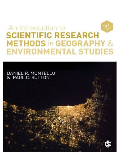 An Introduction To Scientific Research Methods In Geography And Environmental Studies 2nd Edition Daniel R Montello