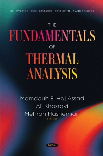 The Fundamentals Of Thermal Analysis Mamdouh El Haj Assad Ali Khosravi
