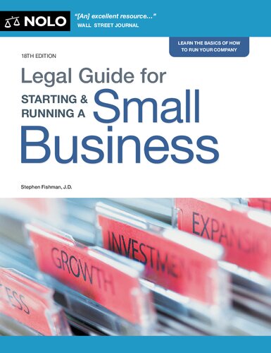 Legal Guide For Starting Running A Small Business 18th E 18th Edition Stephen Fishman