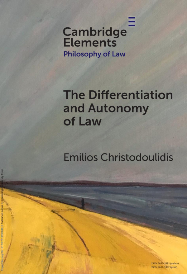 The Differentiation And Autonomy Of Law Emilios Christodoulidis