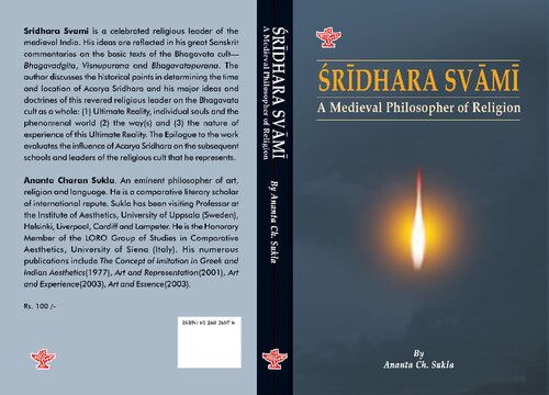 Sridhara Svami A Medieval Philosopher Of Religion Ananta Charan Sukla