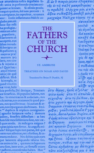 Treatises On Noah And David Fathers Of The Church Patristic Series St Ambrose