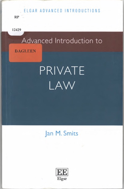 Advanced Introduction To Private Law Jan M Smits