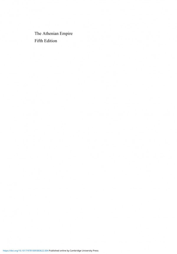 The Athenian Empire 5th Edition Robin Osborne