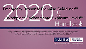 2020 Emergency Response Planning Guideline Erpg And Worklpace Environmental Exposure Level Weel Handbook Aiha