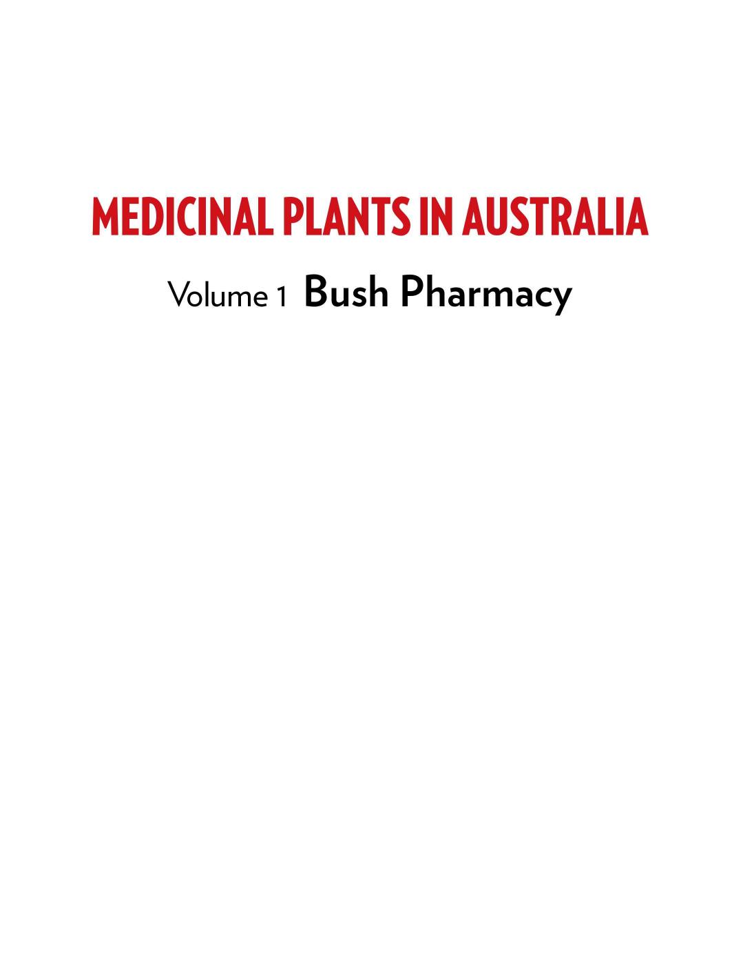 Medicinal Plants In Australia Volume 1 Bush Pharmacy Cheryll Williams