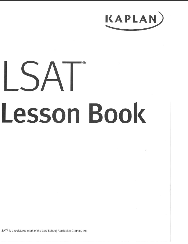Lsat Lesson Book Kaplan