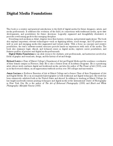 Digital Media Foundations An Introduction For Artists And Designers 1st Edition Richard Lewis