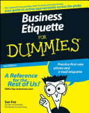 Business Etiquette For Dummies Sue Fox