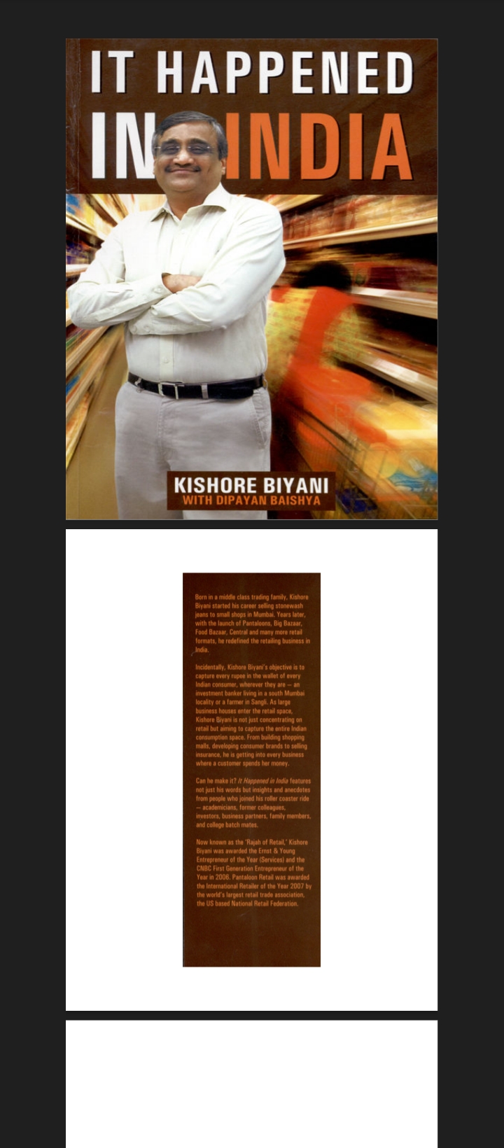 It Happened In India The Story Of Pantaloons Big Bazaar Central And The Great Indian Consumer Biyani Kishore