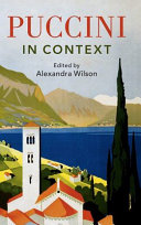 Puccini In Context Alexandra Wilson