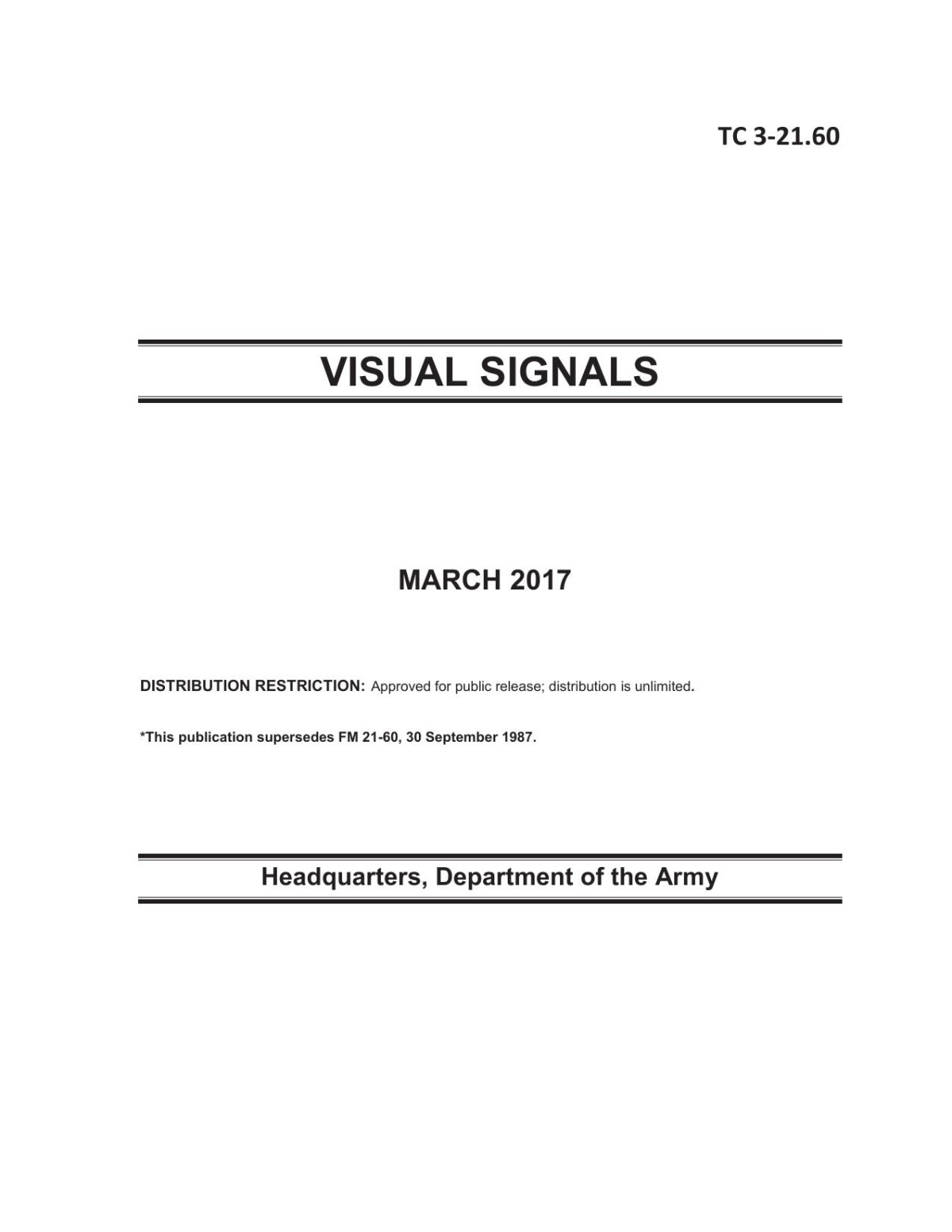 Tc 32160 Visual Signals Department Of Defense
