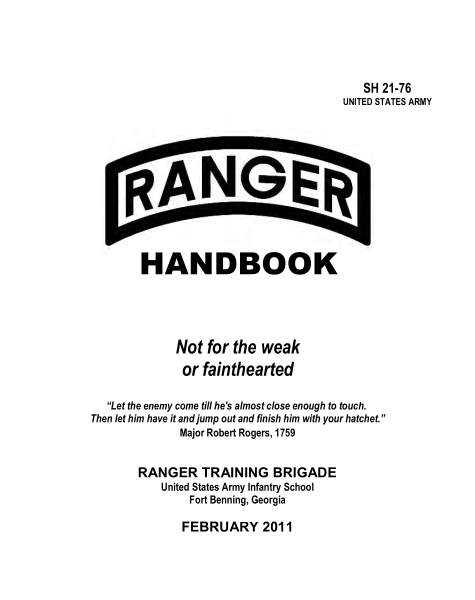 Sh 2176 Ranger Handbook Department Of Defense