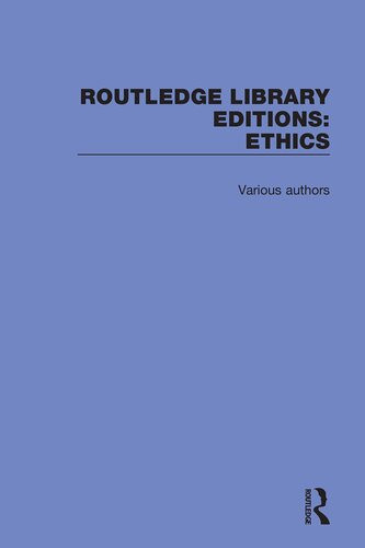 Routledge Library Editions Ethics Moral Relativism And Reasons For Action 1st Edition Various Authors