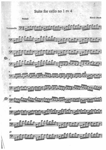 Cello Suite Score Ritwik Ghosh