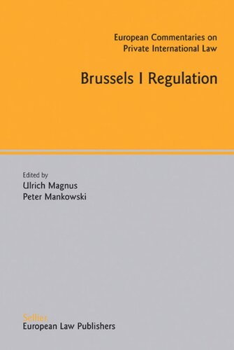 Brussels I Regulation Ulrich Magnus Peter Mankowski