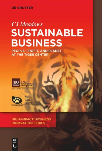 Sustainable Business People Profit And Planet At The Tiger Center Cj Meadows
