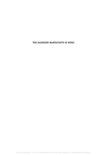 The Barberini Manuscripts Of Music Lowell Lindgren Margaret Murata