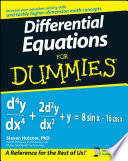 Differential Equations For Dummies 1st Edition Steven Holzner