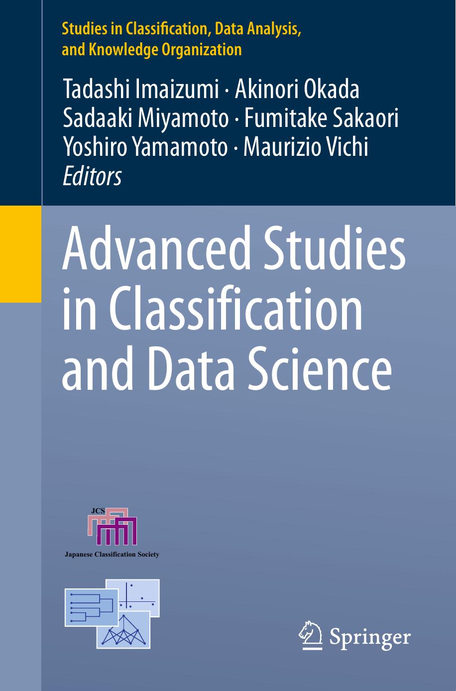 Advanced Studies In Classification And Data Science Tadashi Imaizumi