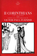 Ii Corinthians Volume 32a Translated With Introduction Notes And Commentary Victor P Furnish