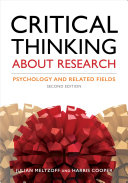 Critical Thinking About Research Psychology And Related Fields 2nd Edition Julian Meltzoff