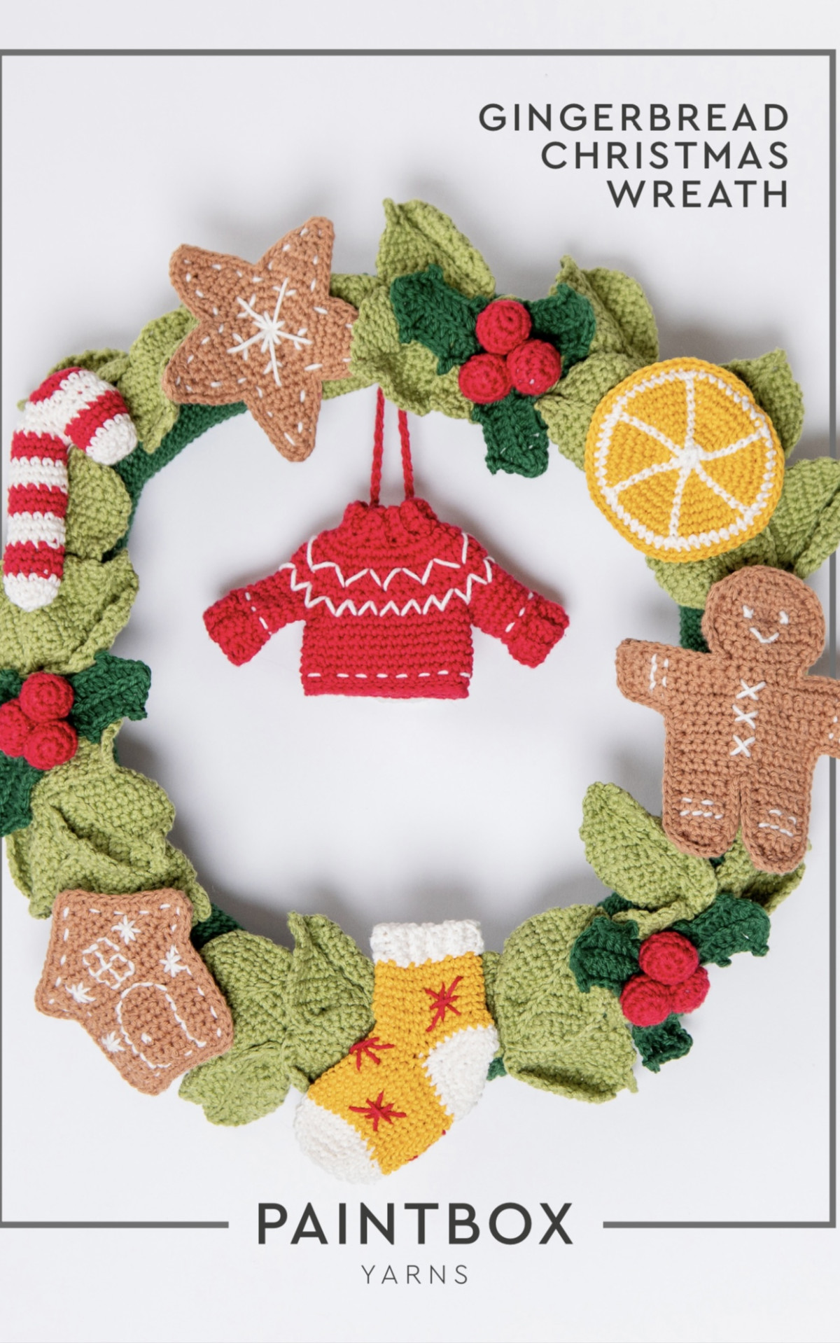 Gingerbread Christmas Wreath Paintbox Yarns