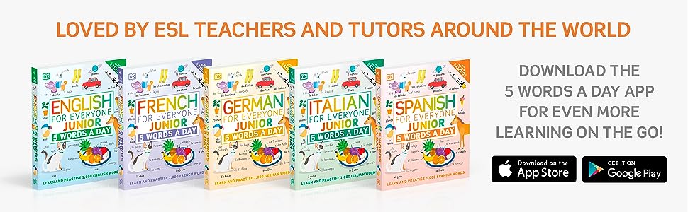 Englishitalianfrenchgermanspanish For Everyone Junior Five 5 Words A Day Five Books In One Dorling Kindersley