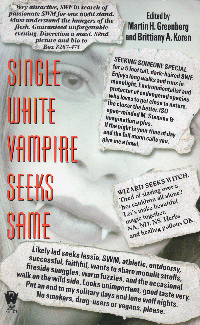 Single White Vampire Seeks Same Martin Harry Greenberg Brittiany A Koren