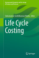Life Cycle Costing By Subramanian Senthilkannan Muthu Subramanian Senthilkannan Muthu
