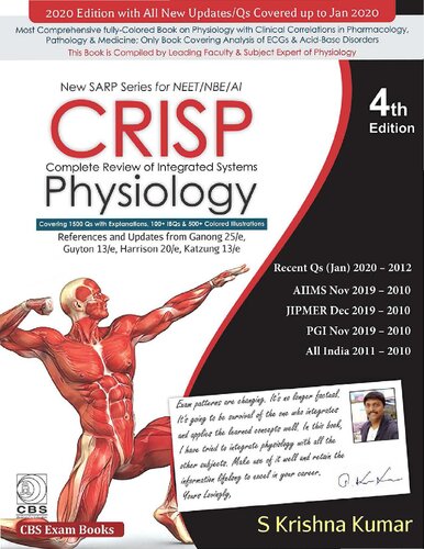Crisp Physiology Complete Review Of Integrated Systems Physiology 4th Edition Dr S Krishna Kumar