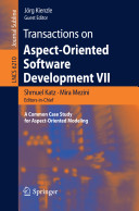 Transactions On Aspectoriented Software Development Vii A Common Case Study For Aspectoriented Modeling Shmuel Katz