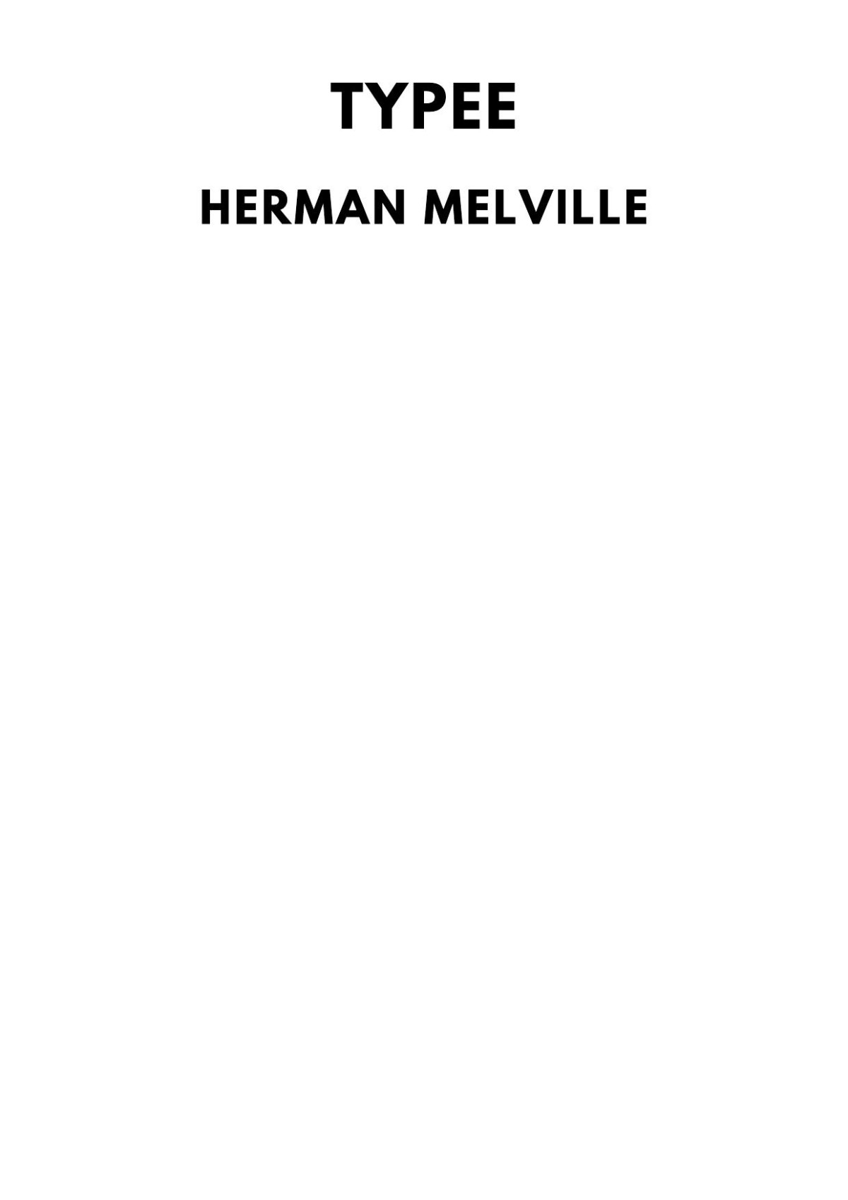 Typee Herman Melville