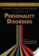 The American Psychiatric Association Publishing Textbook Of Personality Disorders 3rd Edition Andrew E Skodol
