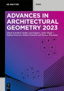 Advances In Architectural Geometry 2023 Kathrin Drfler Jan Knippers