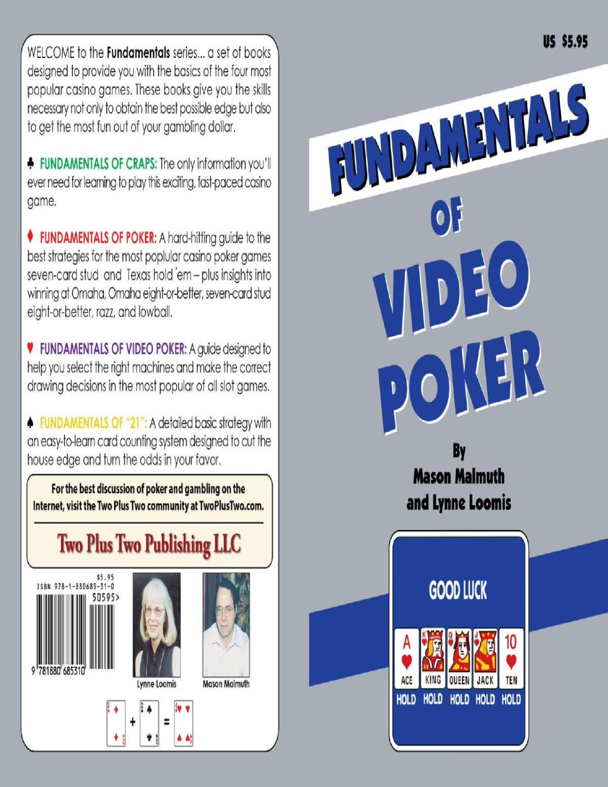 Fundamentals Of Video Poker Mason Malmuth Lynn Harold Loomis