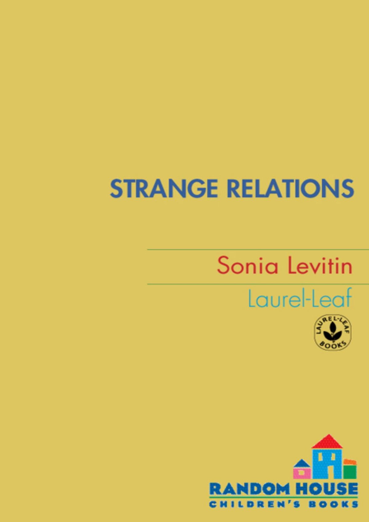 Strange Relations Sonia Levitin