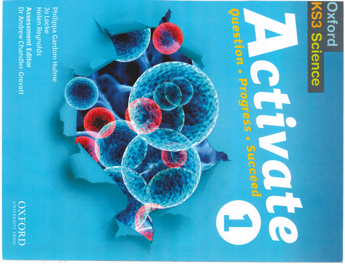 Activate 1 Students Book Oxford Ks3 Science Philippa Gardom Hulme