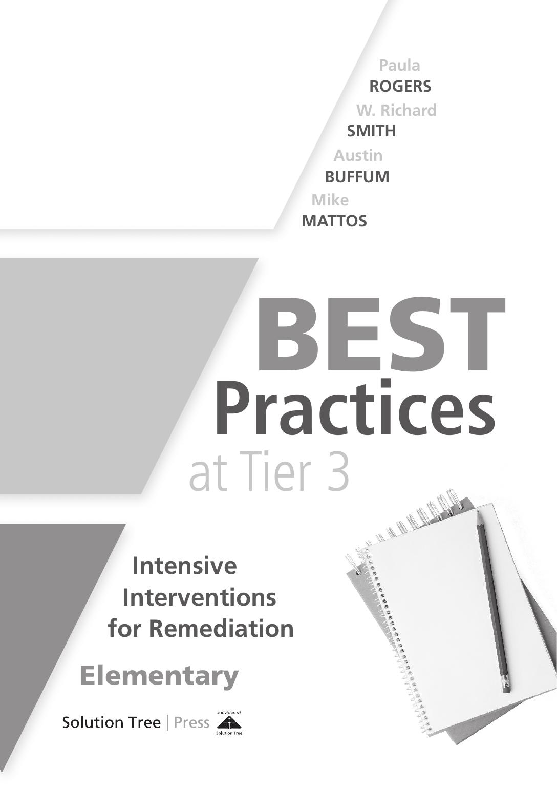 Best Practices At Tier 3 Intensive Interventions For Remediation Paula Rogers