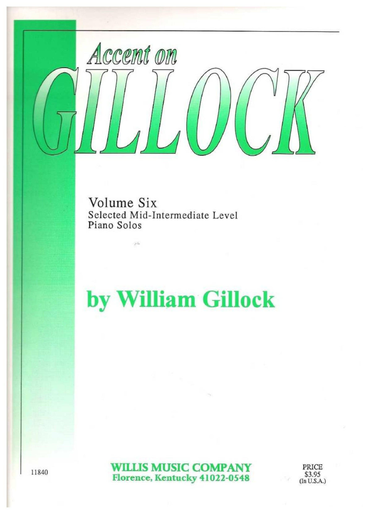 Accent On Gillock Volume 6 William Gillock