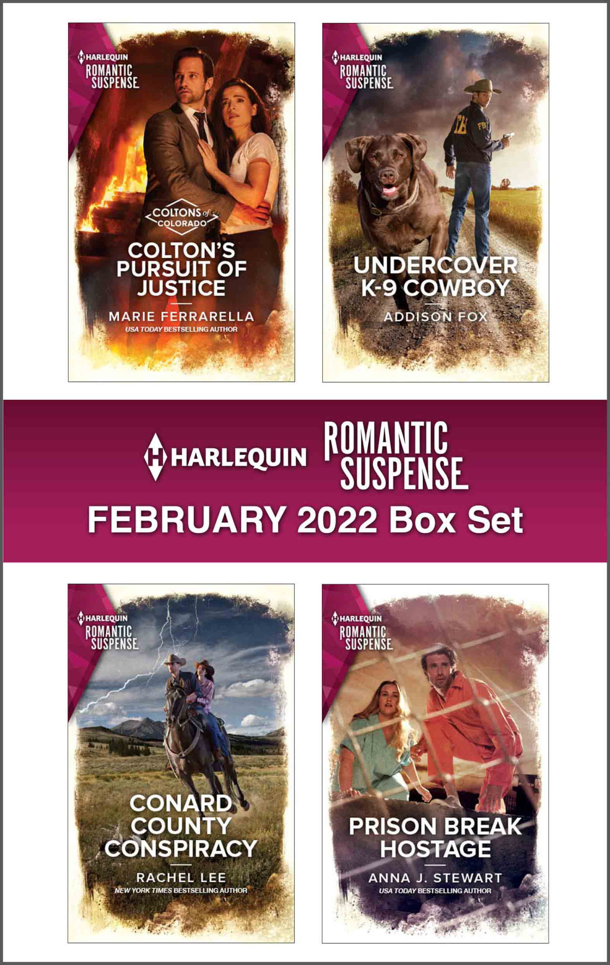 Harlequin Romantic Suspense February 2022 Box Set Lee Rachel