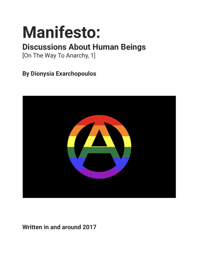 Manifesto Discussion About Human Beings Andrew P Lloyd