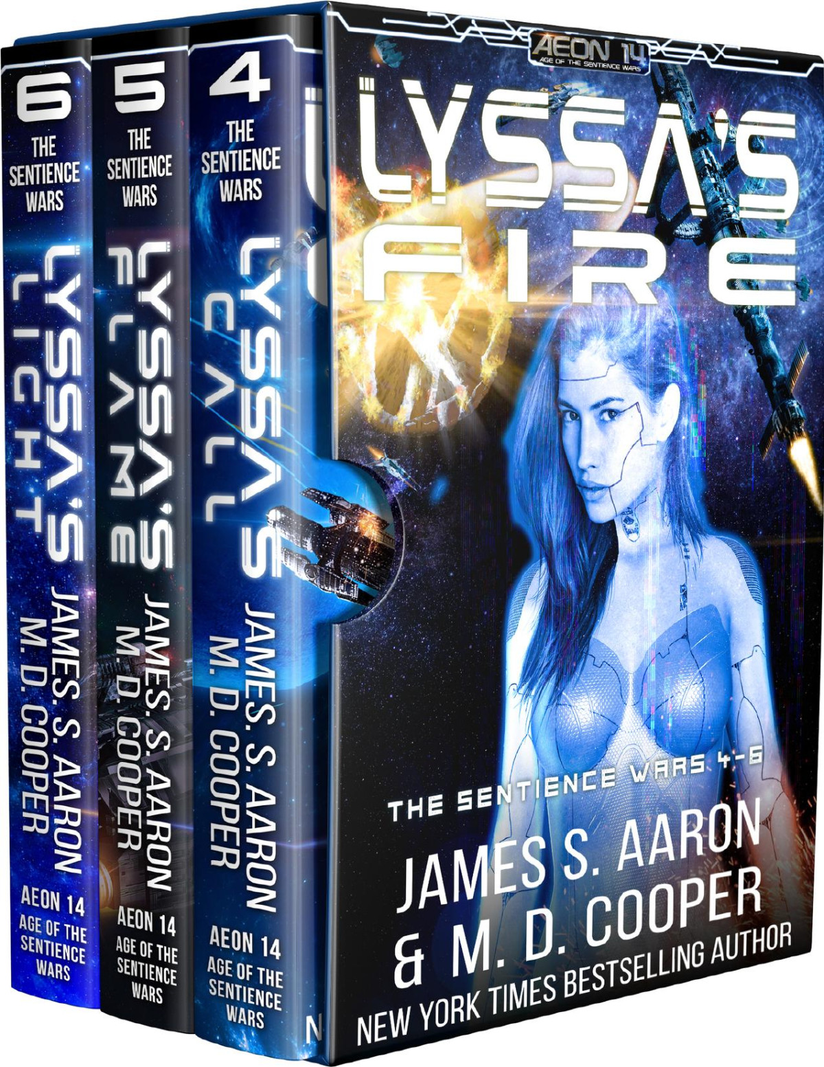 Lyssas Fire Sentience Wars Books 4 6 Omnibus Includes Vesta Burning Sentience Wars Collection Book 2 M D Cooper James S Aaron
