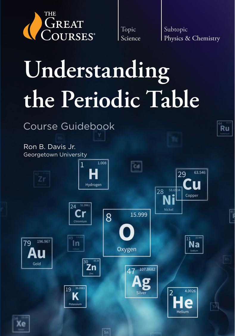 Understanding The Periodic Table Ron B Davis Jr