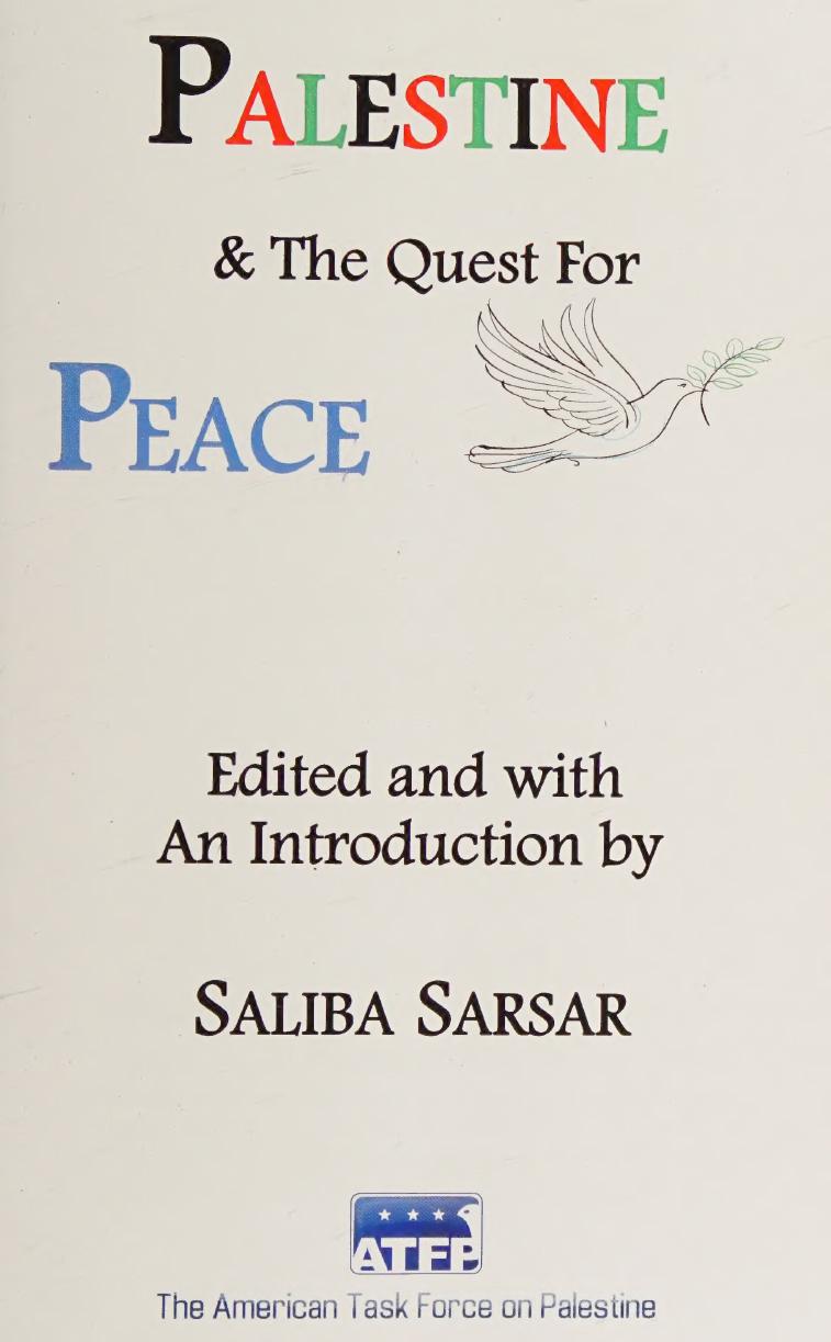 Palestine The Quest For Peace Sarsar Saliba Ed