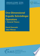 Onedimensional Ergodic Schrodinger Operators David Damanik