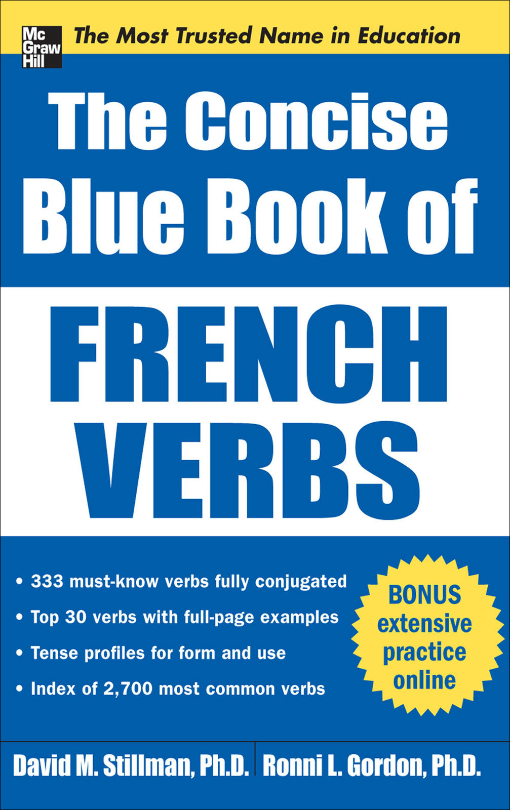 The Concise Blue Book Of French Verbs 1st Edition David M Stillman Ronni L Gordon
