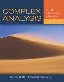 Complex Analysis 3rd Dennis G Zill Patrick D Shanahan