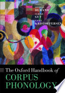 The Oxford Handbook Of Corpus Phonology Jacques Durand Ulrike Gut