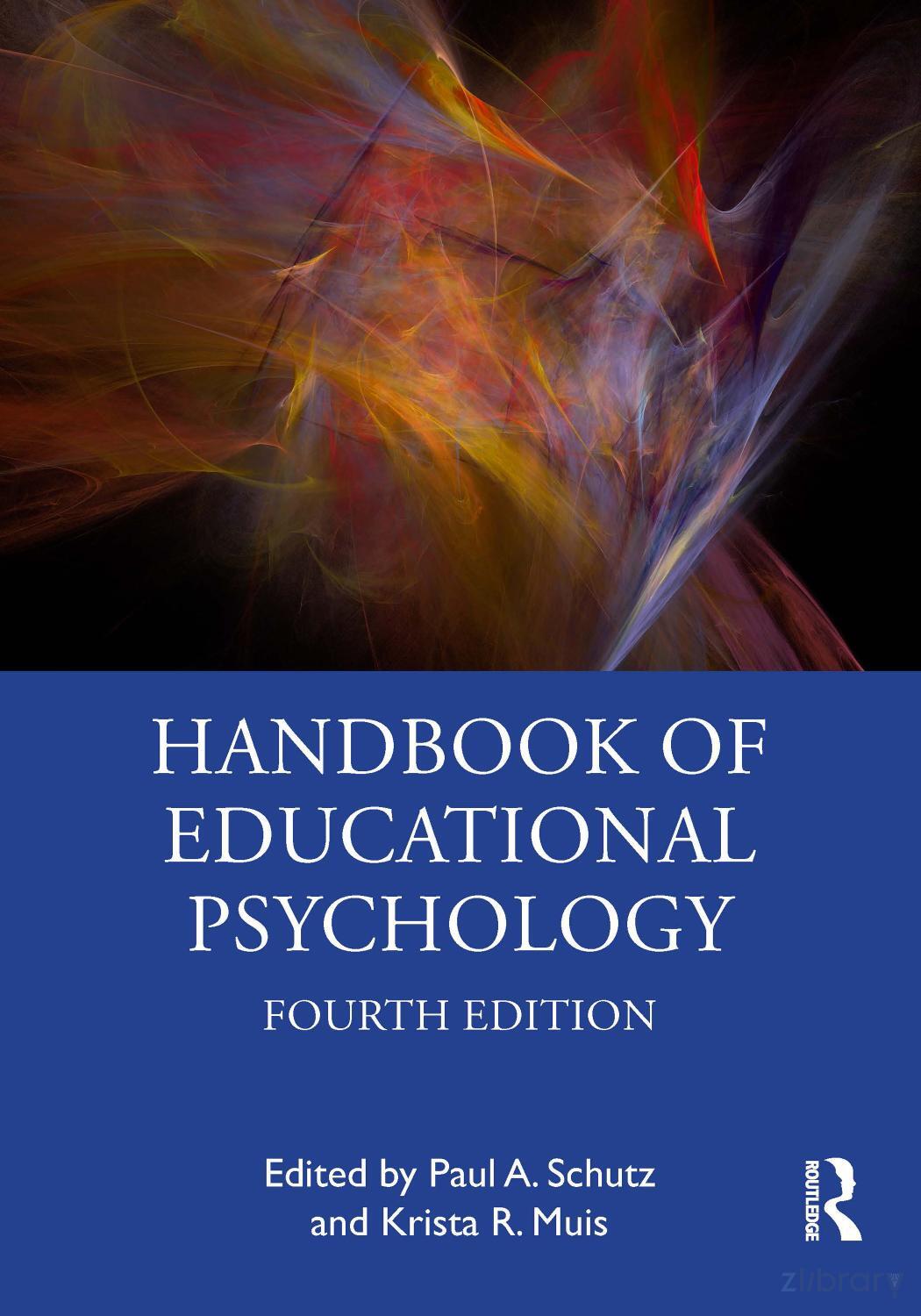 Handbook Of Educational Psychology 4th Edition Paul A Schutz